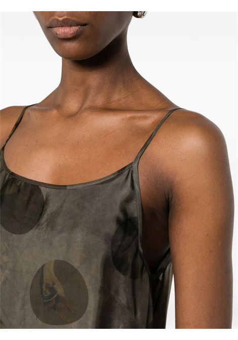 abito lungo anaya donna grigio e marrone UMA WANG | UP5017UW086